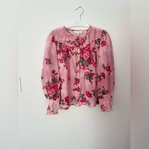 LoveShackFancy rose blouse